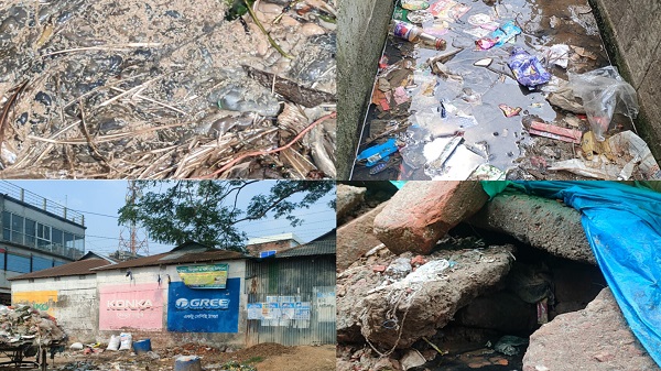 বড়চওনা বাজারের ড্রেন ও গরুহাটি ময়লার ভাগাড়ে, দুর্ভোগে ব্যবসায়ী ও পথচারীরা