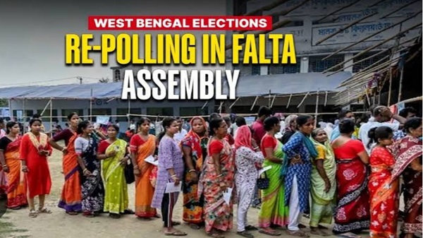 উৎসবমুখর পরিবেশে ফলতা বিধানসভা কেন্দ্রে পুনঃনির্বাচন