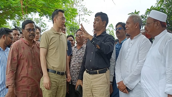 কুড়িগ্রামে ধরলা নদীতে ১৭৫০ মিটার সেতু নির্মাণে সম্ভাব্যতা যাচাইয়ে চীনা প্রতিনিধি দল