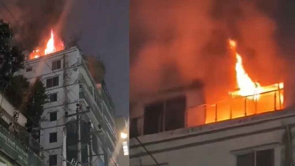 মোহাম্মদপুরে বহুতল ভবনে ভয়াবহ আগুন