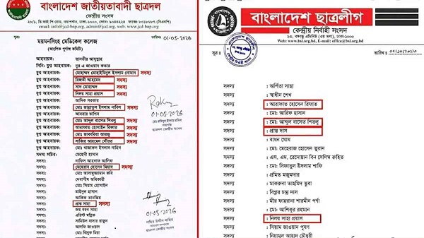 মমেক ছাত্রদলের কমিটিতে ছাত্রলীগের ১১ নেতা