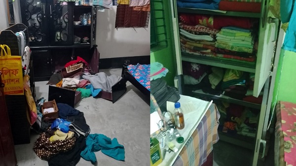 সাতক্ষীরার কালীগঞ্জে দিন দুপুরে লোহার গেট কেটে বাসায় ঢুকে স্বর্ণালংকার সহ নগদ টাকা লুট 