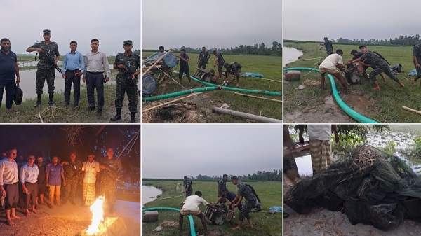 লালমনিরহাটে তিস্তা নদীতে ভ্রাম্যমাণ আদালত: বালু তোলার সরঞ্জাম ও নিষিদ্ধ জাল ধ্বংস