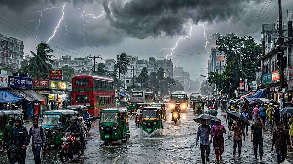 ঢাকাসহ ৮ বিভাগে ১০ দিন ঝড় ও ভারী বৃষ্টির আভাস