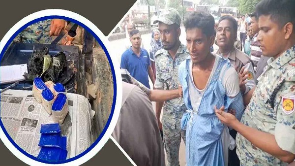 চেকপোস্টে বোমাসদৃশ বস্তুর ভেতরে মিলল ইয়াবার চালান