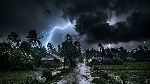 রাতে ৮ জেলায় ঝড় ও বজ্রবৃষ্টির আভাস