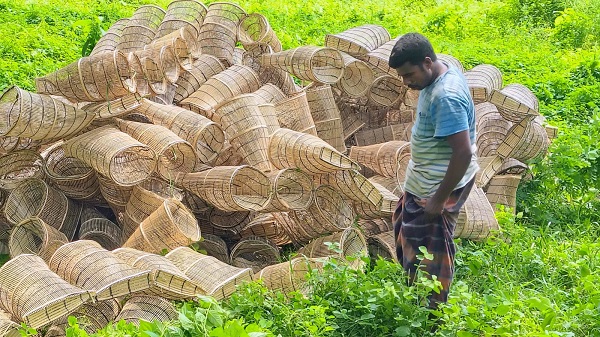 মুকসুদপুরে অবৈধ মাছ ধরার ৩০০ দোহার জব্দ করে আগুনে ধ্বংস