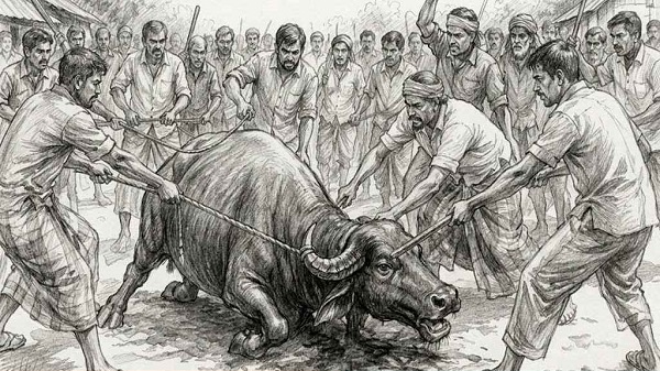 ‘পাগলা’ মহিষের আক্রমণে আহত ১১, জবাই করে ‘প্রতিশোধ’ নিলো গ্রামবাসী