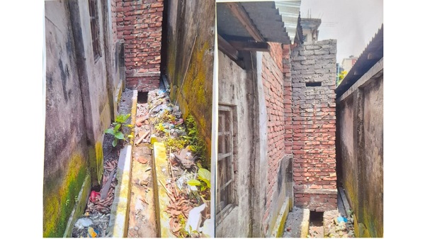 লালমনিরহাটে ড্রেন দখল করে অবৈধ স্থাপনা নির্মাণের অভিযোগ: জলাবদ্ধতার আশঙ্কায় এলাকাবাসী