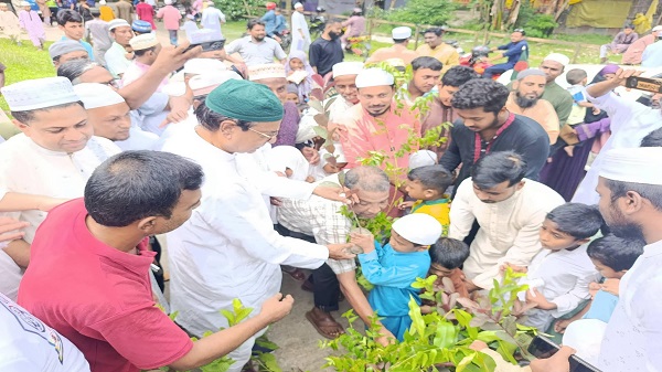 লালমনিরহাটে সেতু সংস্থার বৃক্ষরোপণ কর্মসূচি: শিশুদের হাতে চারা দিলেন মন্ত্রী আসাদুল হাবিব দুলু