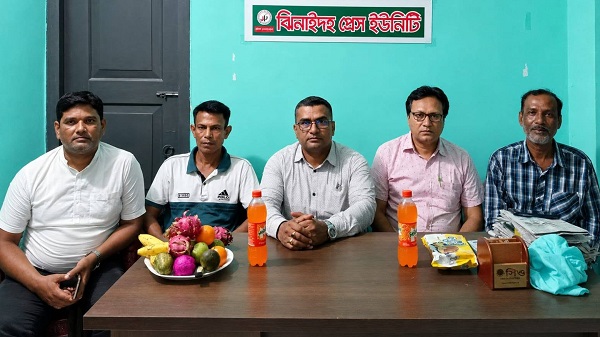 ঝিনাইদহে সাংবাদিকদের সঙ্গে ভোরের চেতনা সম্পাদক শফিকুল ইসলামের মতবিনিময়