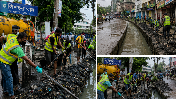 হালিশহরে নালা পরিষ্কার কার্যক্রমে স্বস্তি, কমেছে বর্ষার জলাবদ্ধতা