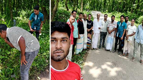 জনদুর্ভোগ কমাতে ঘাটাইলে সড়কপাশের জঙ্গল পরিষ্কারে বিএনপি-যুবদল নেতারা