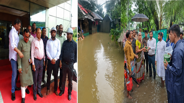 জলাবদ্ধতায় বিপর্যস্ত সীতাকুণ্ড, প্রশাসনের ত্রাণে মিলেছে সাময়িক স্বস্তি