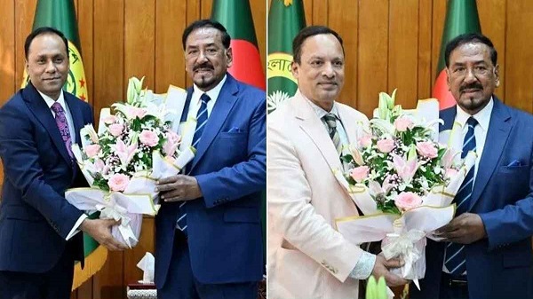 ভারপ্রাপ্ত রাষ্ট্রপতির দায়িত্ব গ্রহণ করায় স্পিকারকে ফুলেল শুভেচ্ছা
