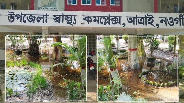 আত্রাইয়ে স্বাস্থ্য কমপ্লেক্সে সামান্য বৃষ্টিতেই জলাবদ্ধতা মশা-মাছির উপদ্রব