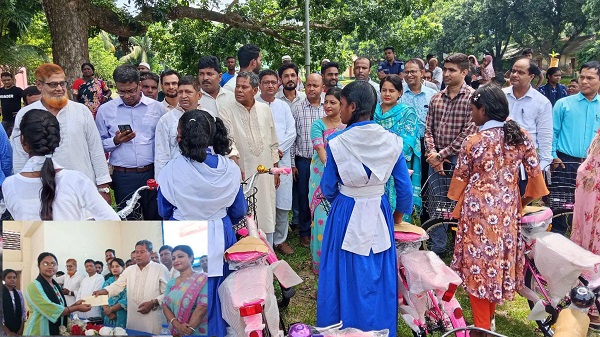 দিনাজপুরে ক্ষুদ্র নৃ-গোষ্ঠীর উন্নয়নে শিক্ষাবৃত্তি, বাইসাইকেল ও সেলাই মেশিন বিতরণ
